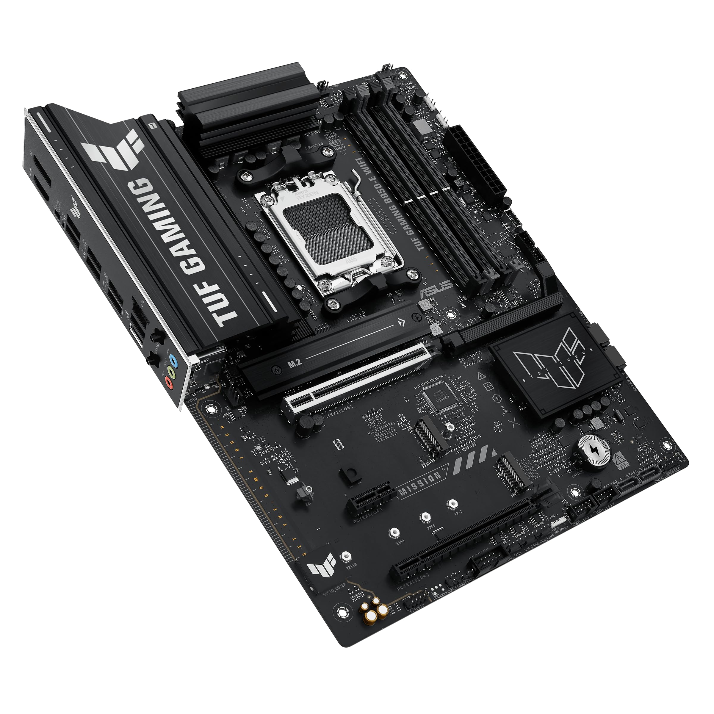 ASUS TUF GAMING B850-E WIFI AMD AM5 B850 ATX motherboard, DDR5, PCIe 5.0 Ready, M.2 slots x3, Wi-Fi 6E, 2.5Gb Ethernet, DisplayPort, HDMI,USB 20Gbps Type-C, USB 10Gbps Type-C, BIOS FlashBack, AuraSync