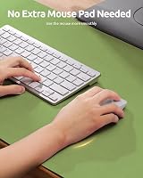 YSAGi Leather Desk Mat Large 80x40 cm Non-Slip Waterproof Leaf Green view 3