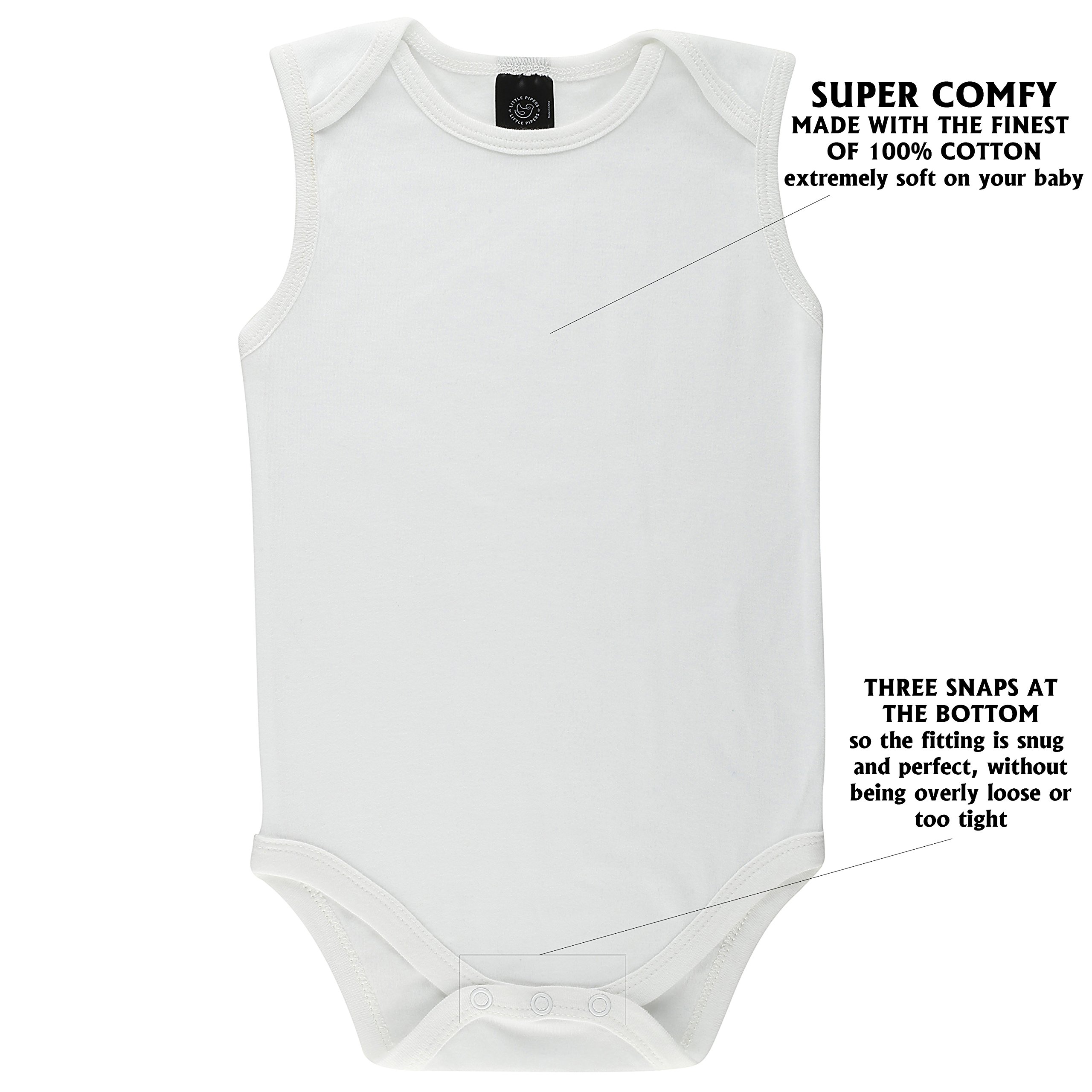 Baby Soft Natural Cotton White Undershirts Bodysuits