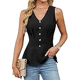 Blooming Jelly Womens Tank Top Summer Outfits Sleeveless Dressy Casual Blouses V Neck Work Shirts 2025 Trendy