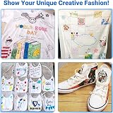 APOGO 48 Paint Pens Permanent Fabric Markers for Clothes and Craft view 5