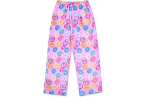 iscream Big Girls Silky Soft Plush Fleece Pants - Snacks & Sweets Collection