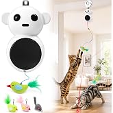Interactive Cat Toy for Indoor Cats: Automatic Door Mounted Flying Bird Toy | Automatic Hanging cat toy with flying bird attachment, dual speeds, and self-play design for kittens and adult cats