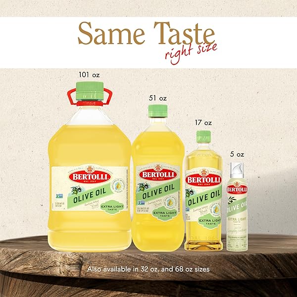 BERTOLLI EXTRA LIGHT TASTING OLIVE OIL, 51-OUNCE BOTTLE