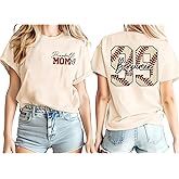 NAZENTI Personalized Baseball Mom Shirt, Custom Baseball Sweatshirt for Women, Sports Moms Gifts, Baseballs Moms Gifts
