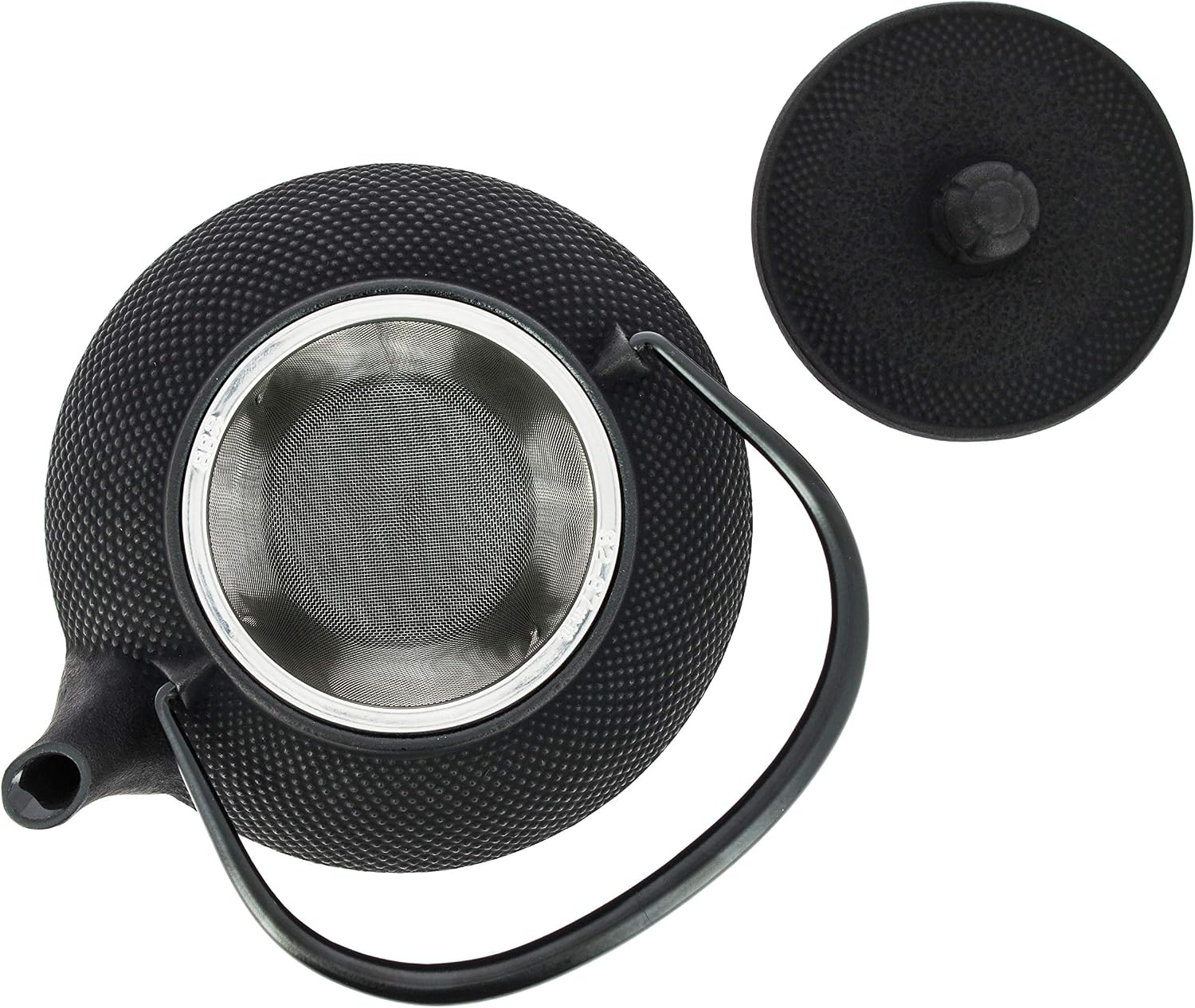Iwachu Japanese Cast Iron Teapot with Filter and Traditional Design 900 ml Black - Image 5