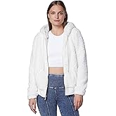Andrew Marc womens Teddy Fleece Full Zip Hooded Jacket
