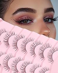 Wispy Strip Lashes Natural Faux Mink Lashes Fluffy