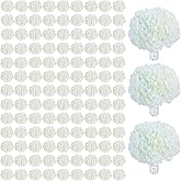 AVIVIHO 105pcs Fake Flowers White Hydrangea Artificial Flowers Bulk (Not Squished, No Steaming Need) Ivory Silk Flowers with Stems for Wedding Decor,Home,Baby Shower,Table Centerpieces Decoration