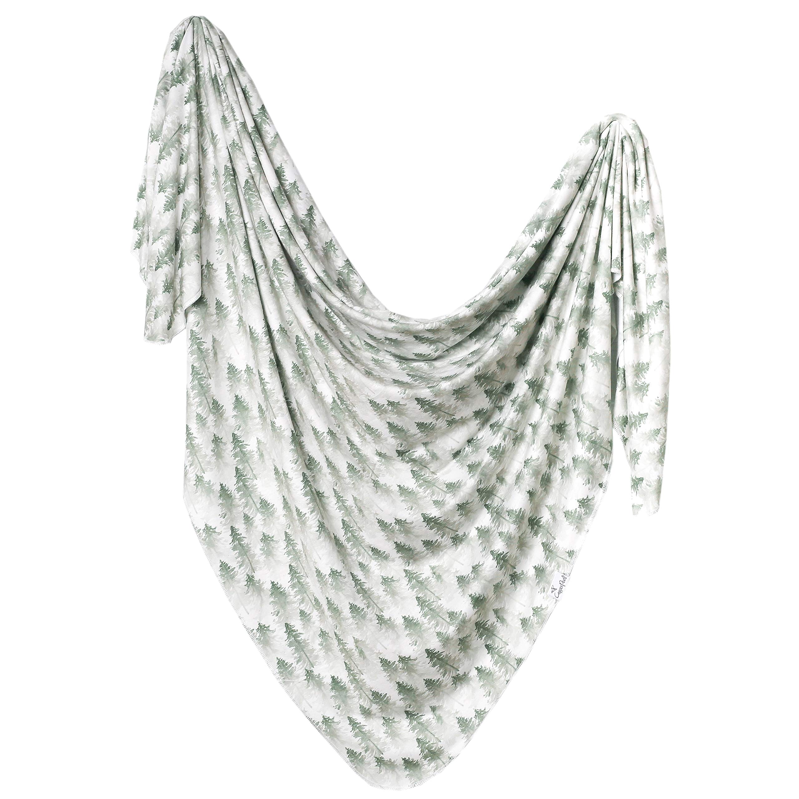 Photo 1 of Copper Pearl Large Premium Knit Baby Swaddle Receiving Blanket Evergreen
