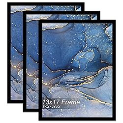 Fxojyvo 13x17 Picture Frame Set of 3, Black Frame