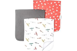 Copper Pearl Baby Burp Cloth Large 21''x10'' Size Premium Absorbent Triple Layer 3-Pack Gift Set"Ace", 245 grams