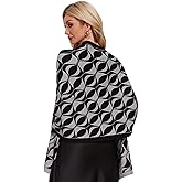 PULI Women's Pashmina Shawl Wraps for Evening Dress Large Scarf Blanket Long Wedding Bridal Winter Warm Shoulder Wrap