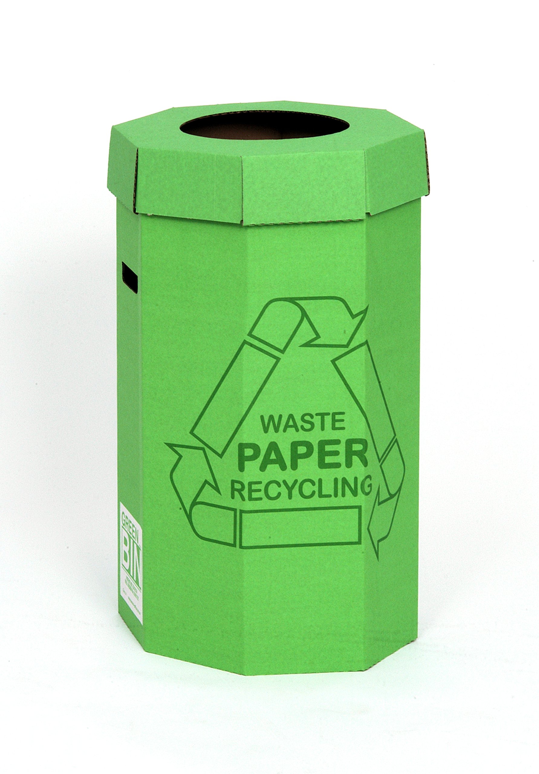 Acorn Green Bin for Office Paper Recycling (Pack 5) Made in the UK for a lower carbon footprint - Pack includes one sample Tough Green Bin Liner