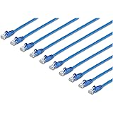 StarTech.com 25 ft. CAT6 Ethernet Cable - 10 Pack - ETL Verified - Blue CAT6 Patch Cord - Snagless RJ45 Connectors - 24 AWG C