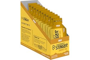 Honey Stinger Gold Energy Gel, Gluten Free & Caffeine Free, for Exercise, Running and Performance, Sports Nutrition for Home & Gym, Pre and Mid Workout, 12 Pack, 13.2 Ounce