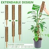 Remiawy Moss Pole 56 Inch 142cm 4 Pcs Coir Totem Pole for Monstera Indoor Plants view 4