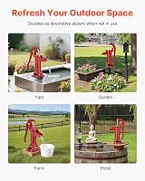 VEVOR Cast Iron Hand Pitcher Pump 25ft Lift Antique Manual Water Pump 1-1/4 NPT view 6