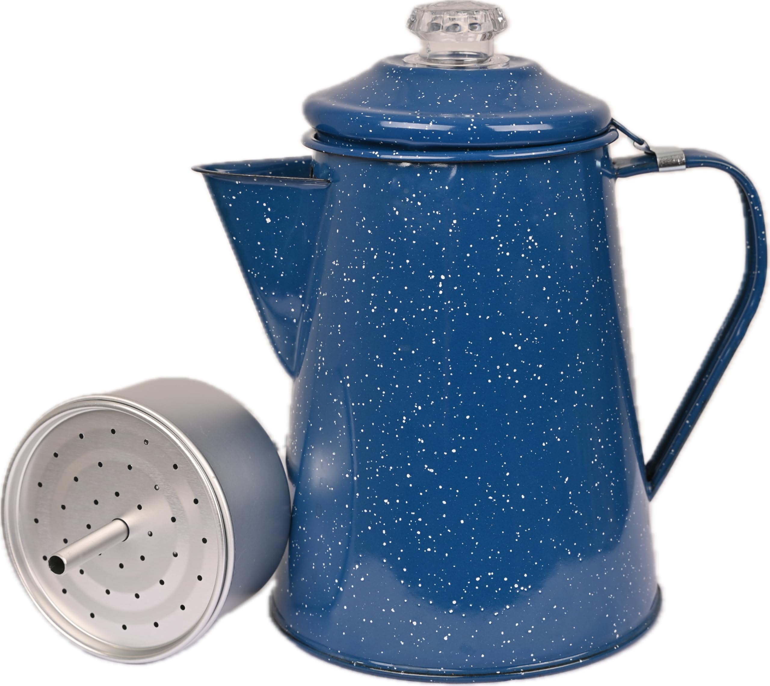 Photo 1 of GSI Outdoors Percolator Coffee Pot | Enamelware Campfire Coffee Boiler Kettle for Outdoor Camping Cookware, Cabin, RV, Kitchen, Hunting & Backpacking