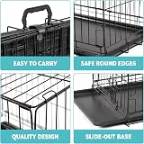 Vivo Technologies Large Dog Crate 36 Front & Side Doors with Tray view 4