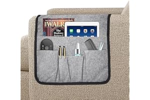 Versatile Sofa Armrest Organizer with 5 Pockets, Non-Slip Hanging Storage Caddy for Armchair, Recliner & Bedside, Securely Ho