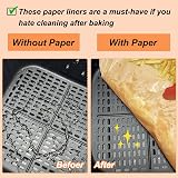 YQL 200Pcs Air Fryer Liners for Ninja Dual/Double Stack 9L & More view 4