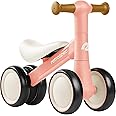 Retrospec Cricket 2 Baby Walker Balance Bike with 4 Wheels for Ages 12-24 Months - First Birthday Gift Toddler Bicycle Toy for 1 Year Old’s - Ride On Toys for Boys & Girls