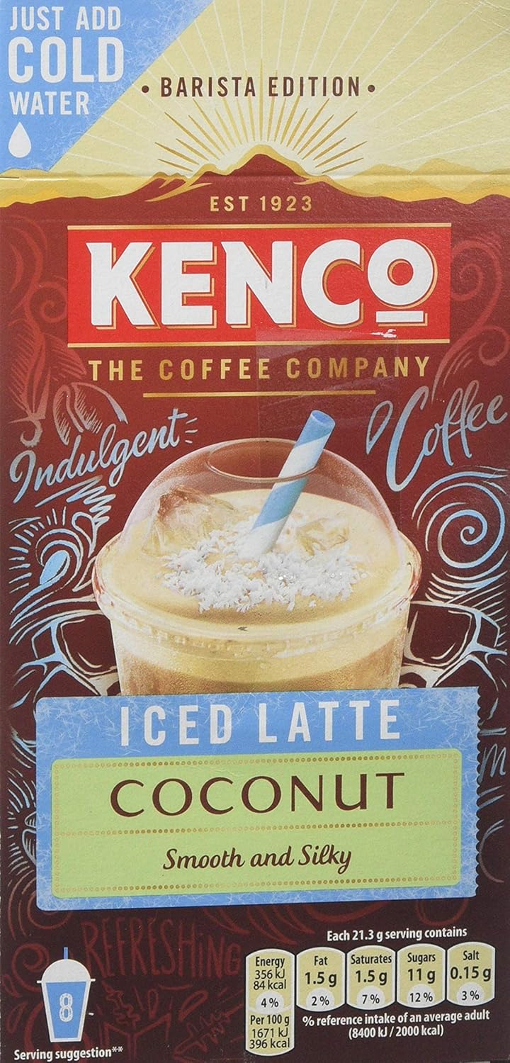 Kenco Iced Latte Coconut Instant Coffee 8 Sachets 230 g Amazon.co.uk