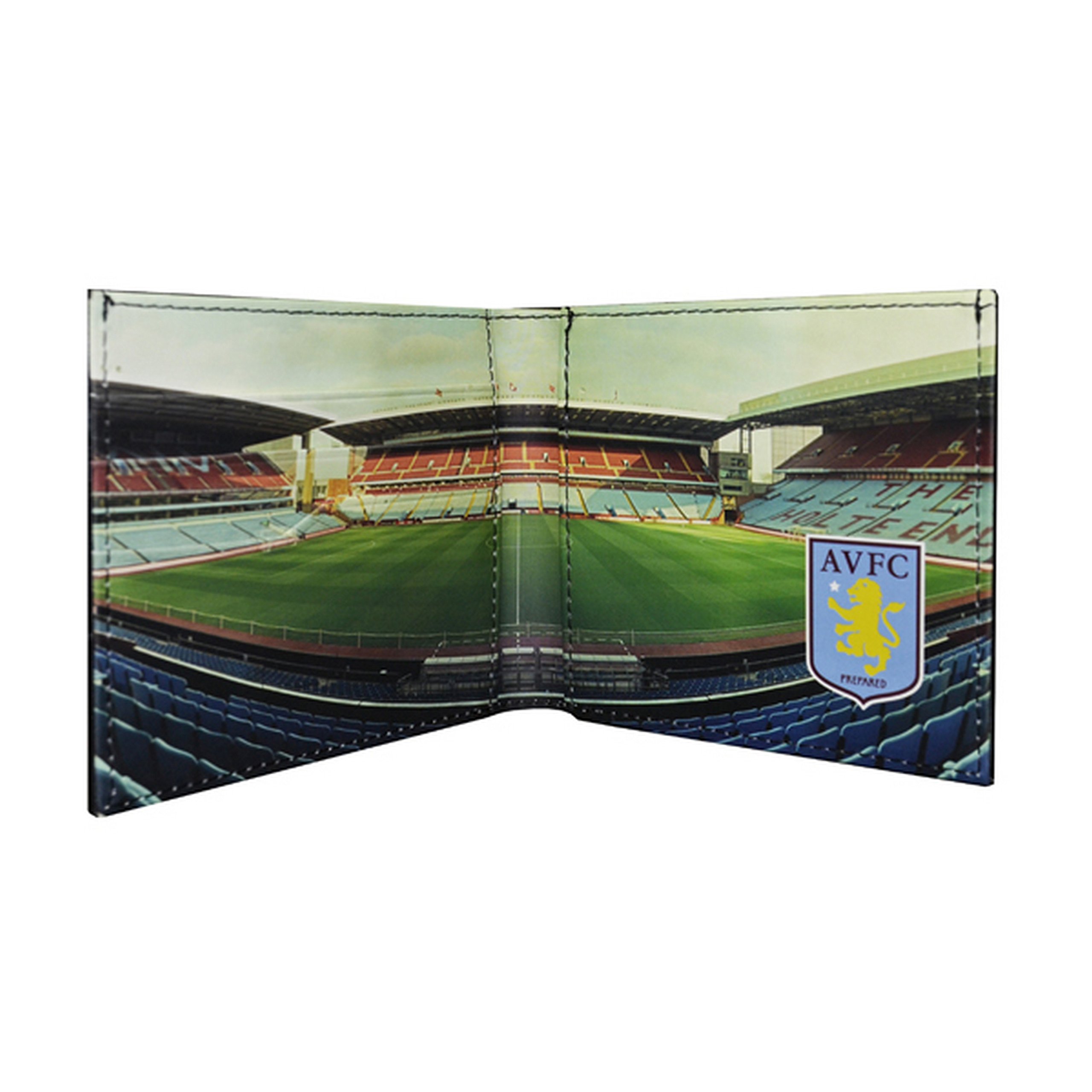 Aston Villa FC Official Football Stadium Leather Wallet (One Size) (Multicoloured)