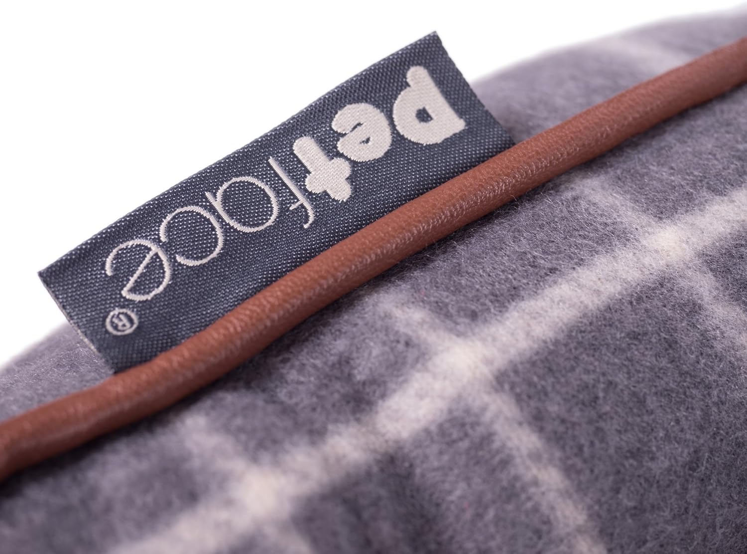 Petface Grey Window Pane Check Square Dog Bed with Reversible Cushion, Machine Washable, Small (Pack of 1) - Image 3