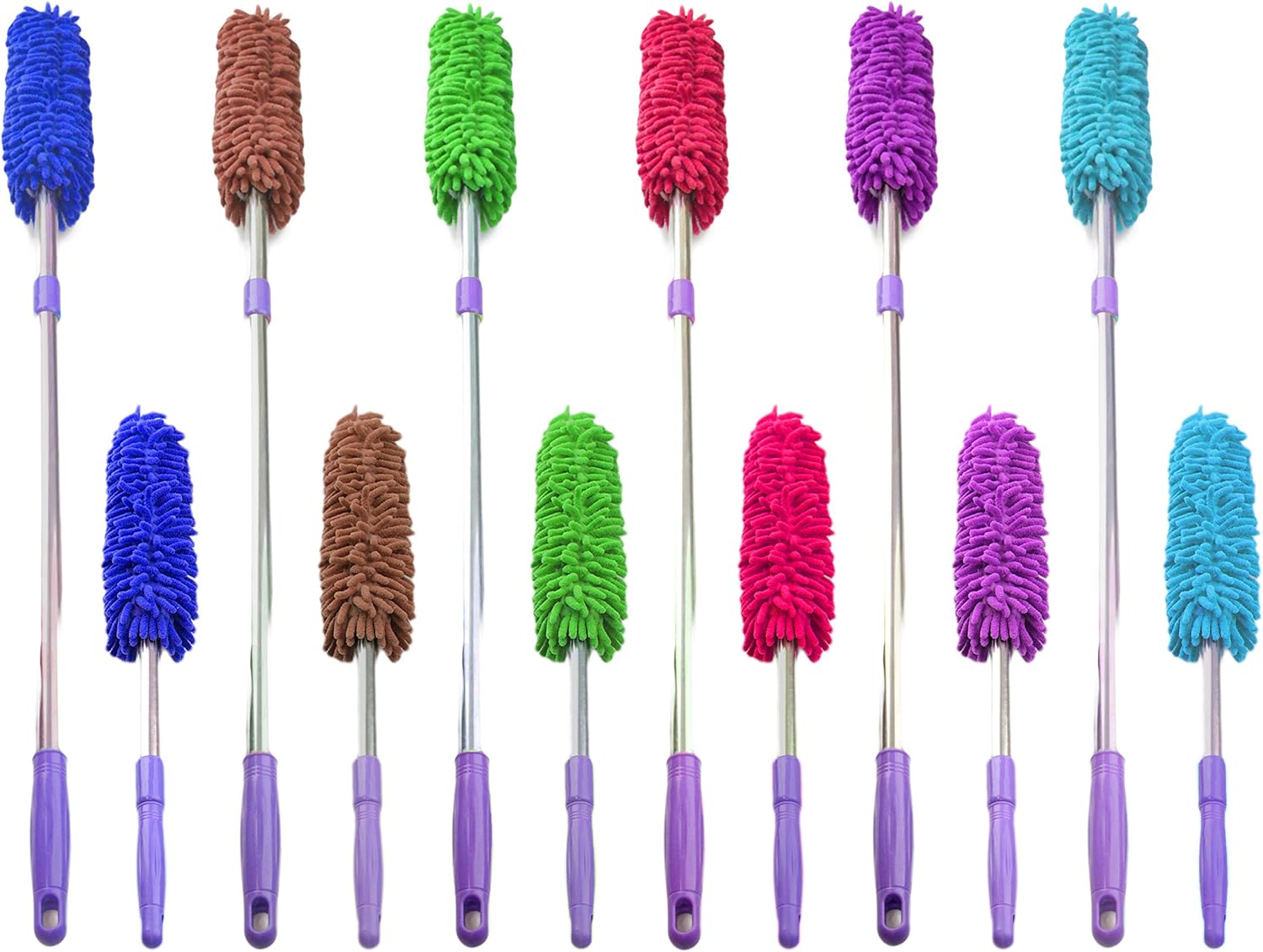 PoundSaver® New Microfibre Noodle Duster Extendable Handle Cleaner
