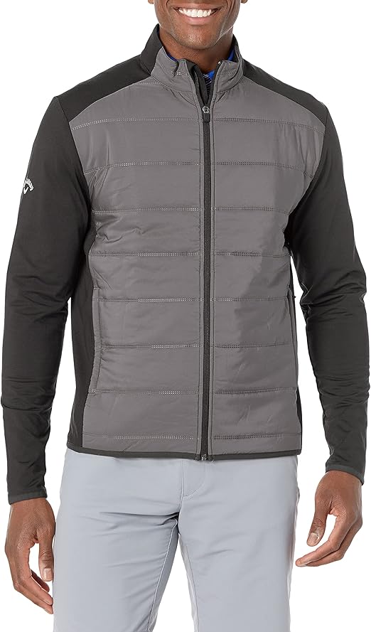 Callaway Men's Basics Long Sleeve Ultrasonic Quilted Full Zip Jacket