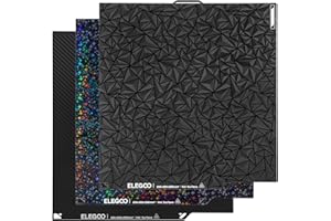 ELEGOO PEI Plate 256 x 256 mm, Magnetic Build Plate, Flexible PEI Steel Platform with Adhesive Bed for Centauri/Centauri Carb