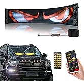 Qeeanmo Devil Eyes Light for Cars, 23.4"x4.7" Programmable Flex LED Sign, Led Eyes for Car Windshield with APP Control and Remote Controller
