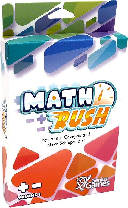 Amazon Com Genius Games Math Rush Addition Subtraction Volume 1 A Cooperative Time Based Math Card Game Toys Games