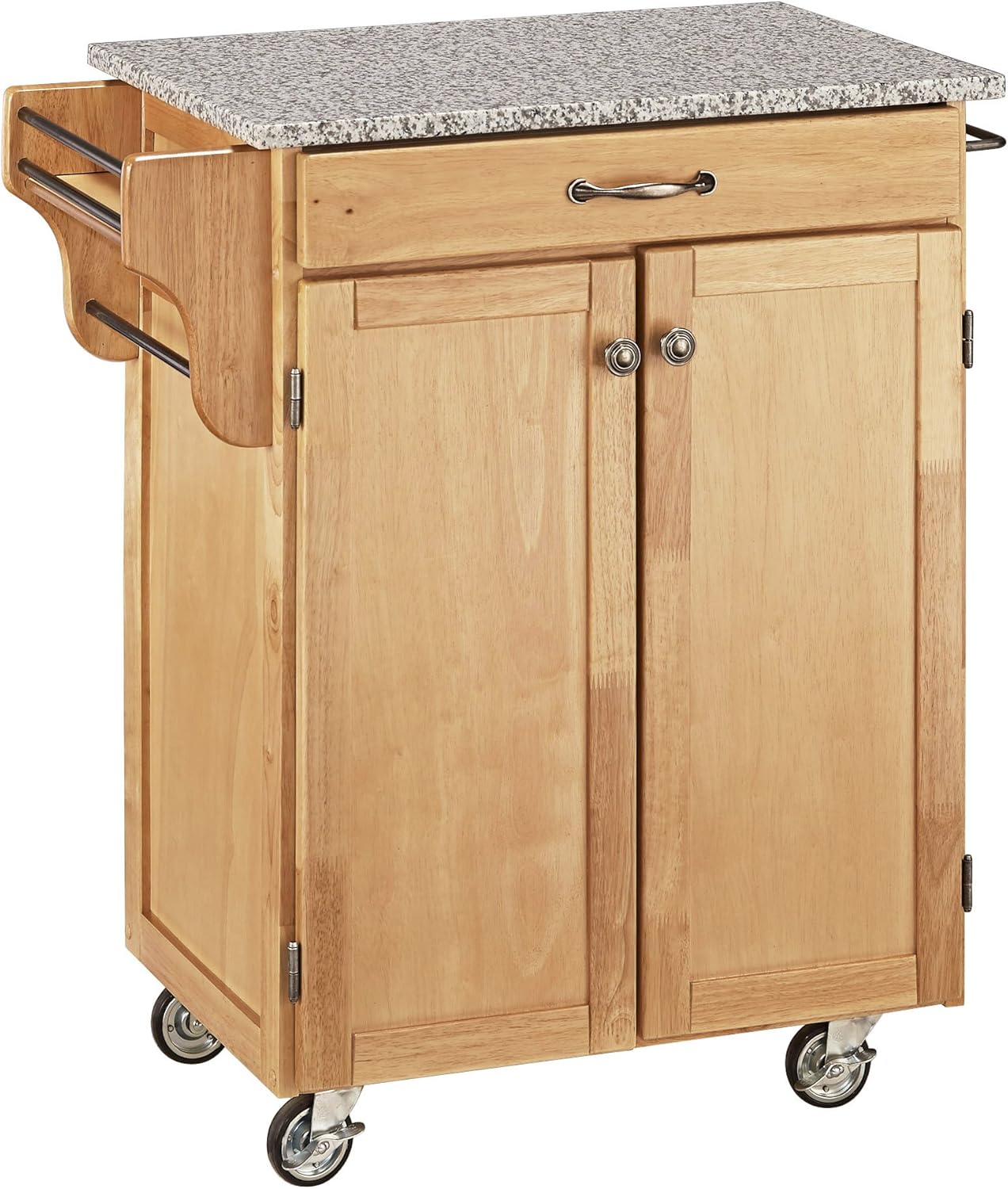 Best Large Kitchen Carts With Salt And Pepper Granite Tops
