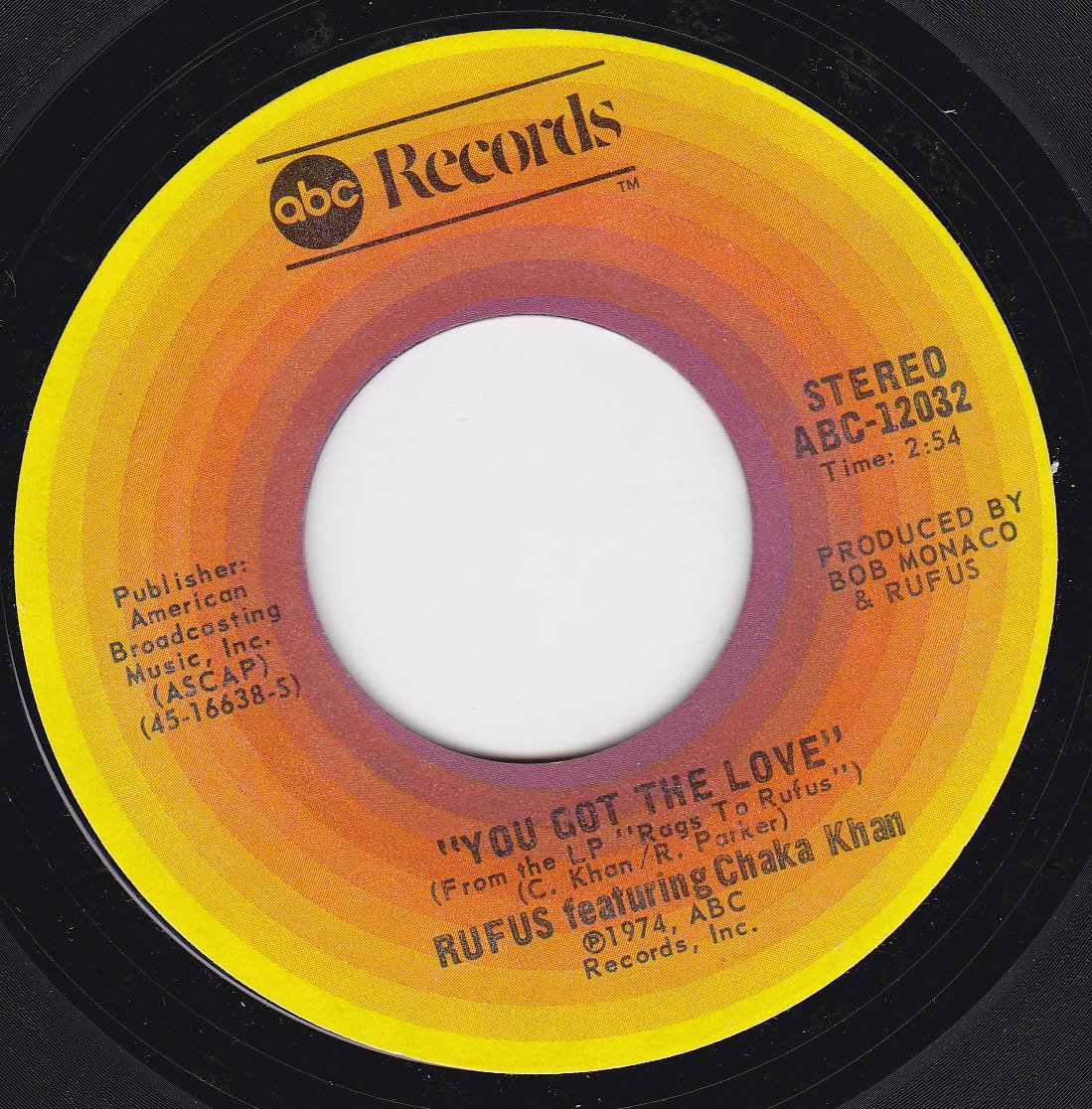 Rufus You Got The Love/Rags To Rufus (7"/45 rpm) Music