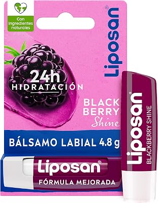Blackberry Shine (1 x 4,8 g), cacao de labios con olor a frambuesa, bálsamo labial con color, bálsamo hidratante para unos labios bonitos, suaves y jugosos