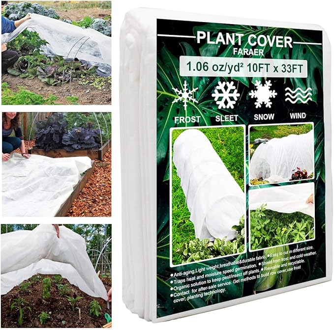 Plant Covers Freeze Protection, 10ft×33ft Reusable