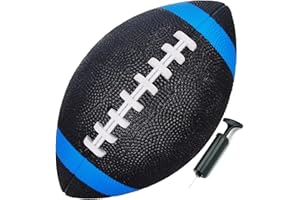 ABAJI Football Junior Official Small Size and Weight Rubber Ball with Pump Needle 10 inch Suitable for Kids Training Throwing Practice Game in School Indoor and Outdoor Sports Youth Boy Gift