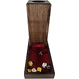 Dice Tower and Tray - Solid Walnut by Souza Custom Woodworking