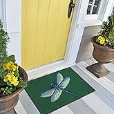 Liora Manne FrontPorch Indoor/Outdoor Hand Tufted Durable Area Rug - Transitional Botanical Butterfly Multicolor (Dragonfly G