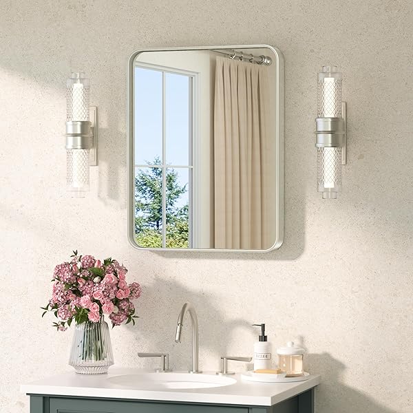 TETOTE BRUSHED NICKEL MIRROR 16 X 20 BRUSHED...