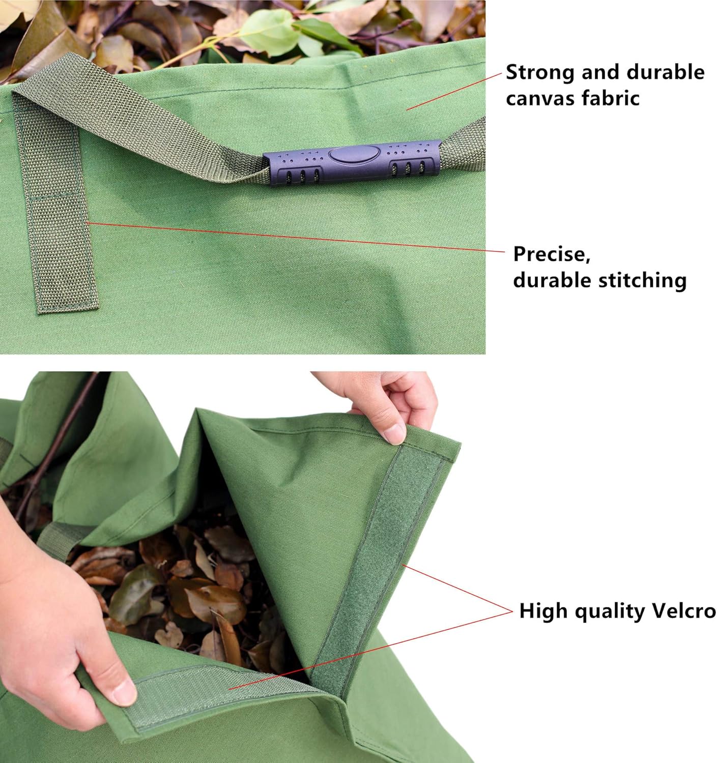 Amatory Leaf Bag Garden Lawn Yard Waste Tarp Container Gardening Tote