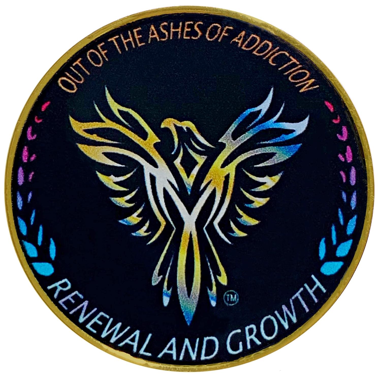 Amazon Com Phoenix Bird Medallion Out Of The Ashes Of Addiction Renewal And Growth Recovery Coin Handmade