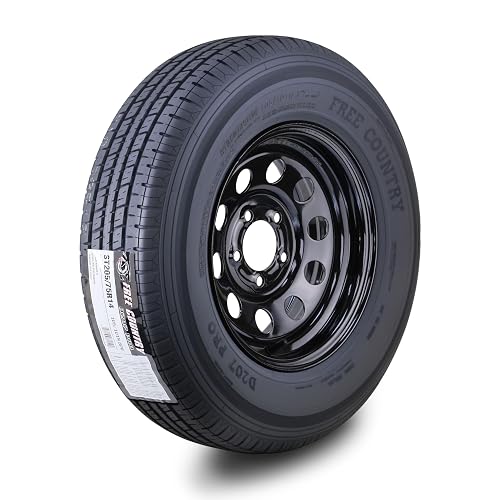 Free Country Trailer Tire Wheel Assembly ST205/75R14 8-Ply D 105M 5 Lug ...