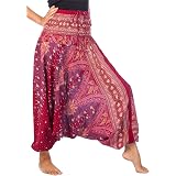 LOFBAZ Women's Harem Yoga Pants - Boho High Waist Flowgy Joggers
