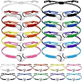 Jadive 20 Pcs Softball Charm Bracelets Bulk Softball Birthday Party Favors Sport Coach Bracelets Adjustable Baseball Team Gifts for Players Women Men