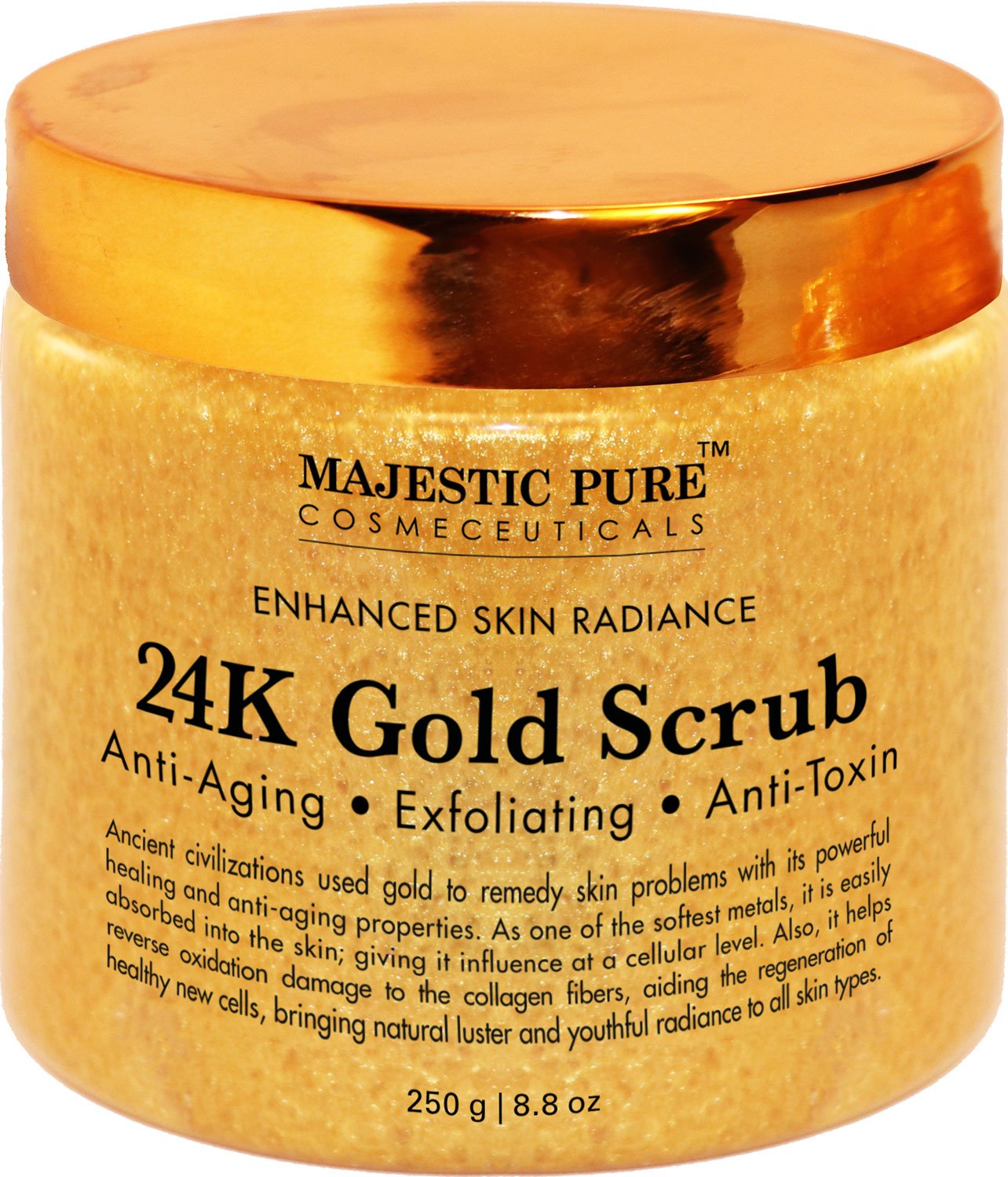 Majestic Pure 24K Gold Scrub, Body & Facial Scrub for Men and Women