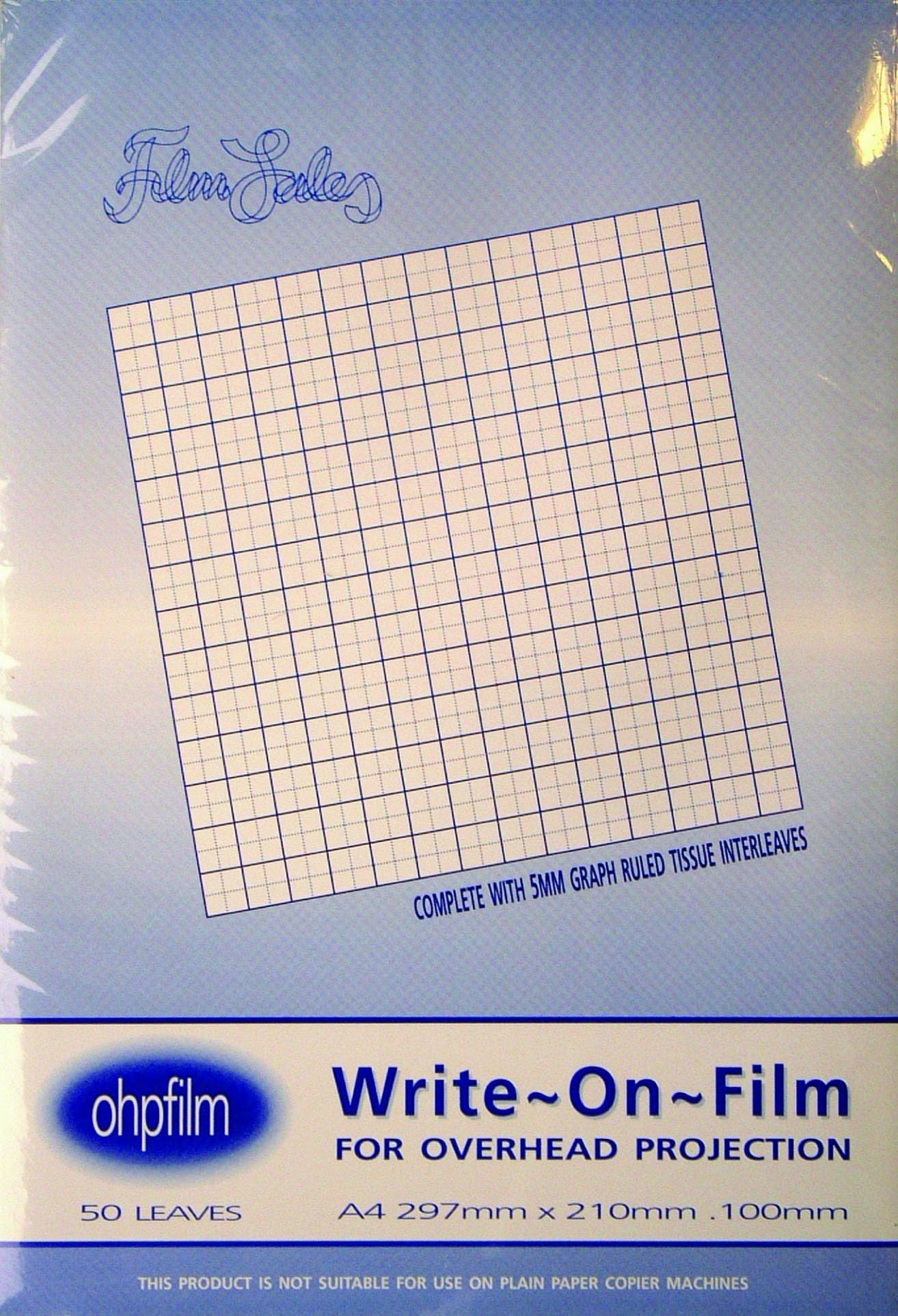 Film Sales A4 100mm Write on Film Pad (50 Leaf)